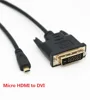 Customized Micro HDMI Male to DVI 24+1 Ethernet Audio cable