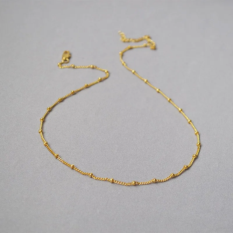 beaded chain,chainreaction wholesale eve layering dainty beaded chain choker