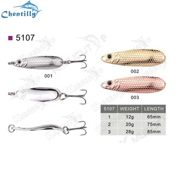Short-time spoon fishing lake fork copper material