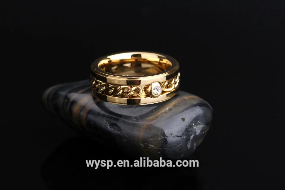 Mens Vogue Gold Wholesales Stainless Steel Jewelry Wedding Rings 5.jpg