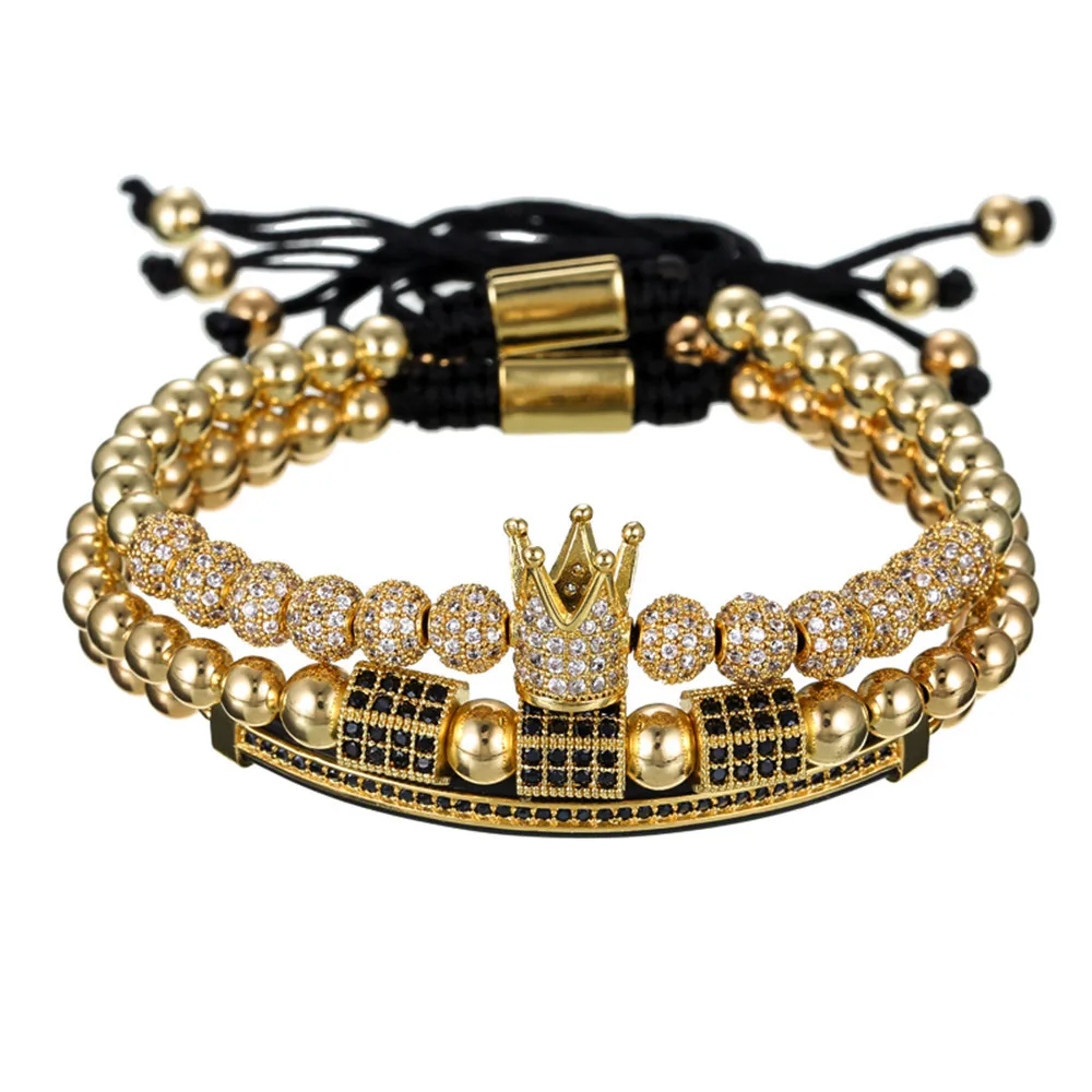 Luxury Men's Adjustable Braided Copper Beads Micro Pave CZ Ball Crown Bracelets for Party Jewelry, Picture
Luxury Men's Adjustable Braided Copper Beads Micro Pave CZ Ball Crown Bracelets for Party Jewelry, Picture