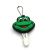 Colorful Key Cap Suppliers Frog Prince Shape Custom PVC Key Case Cover