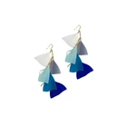 blue feather earring beach accessories summer wear