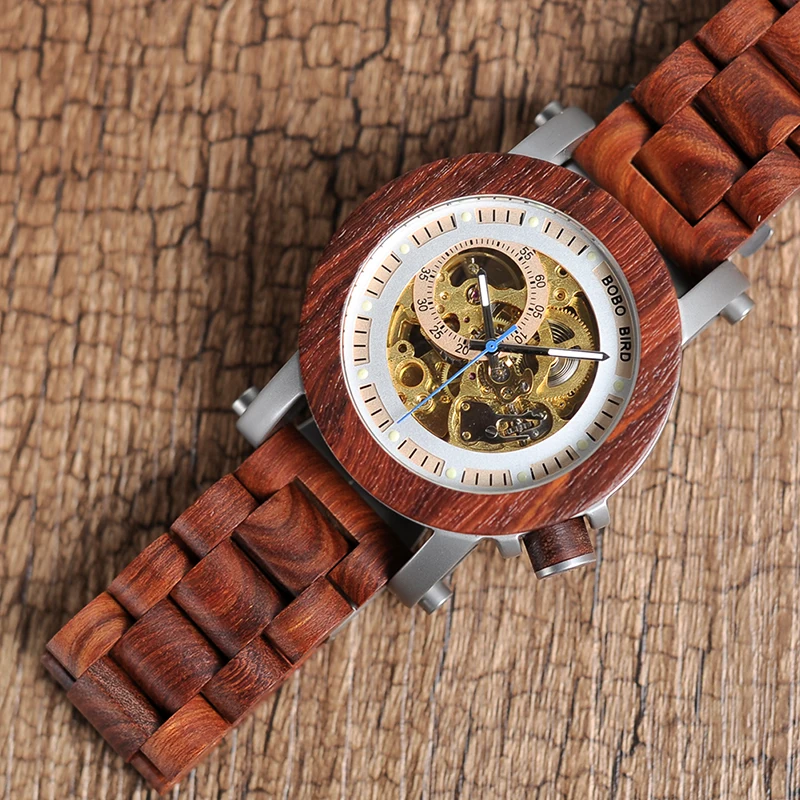 BOBO BIRD Luxury wristwatch man Automatic Mechanical Watch wood with stainless steel
BOBO BIRD Luxury wristwatch man Automatic Mechanical Watch wood with stainless steel