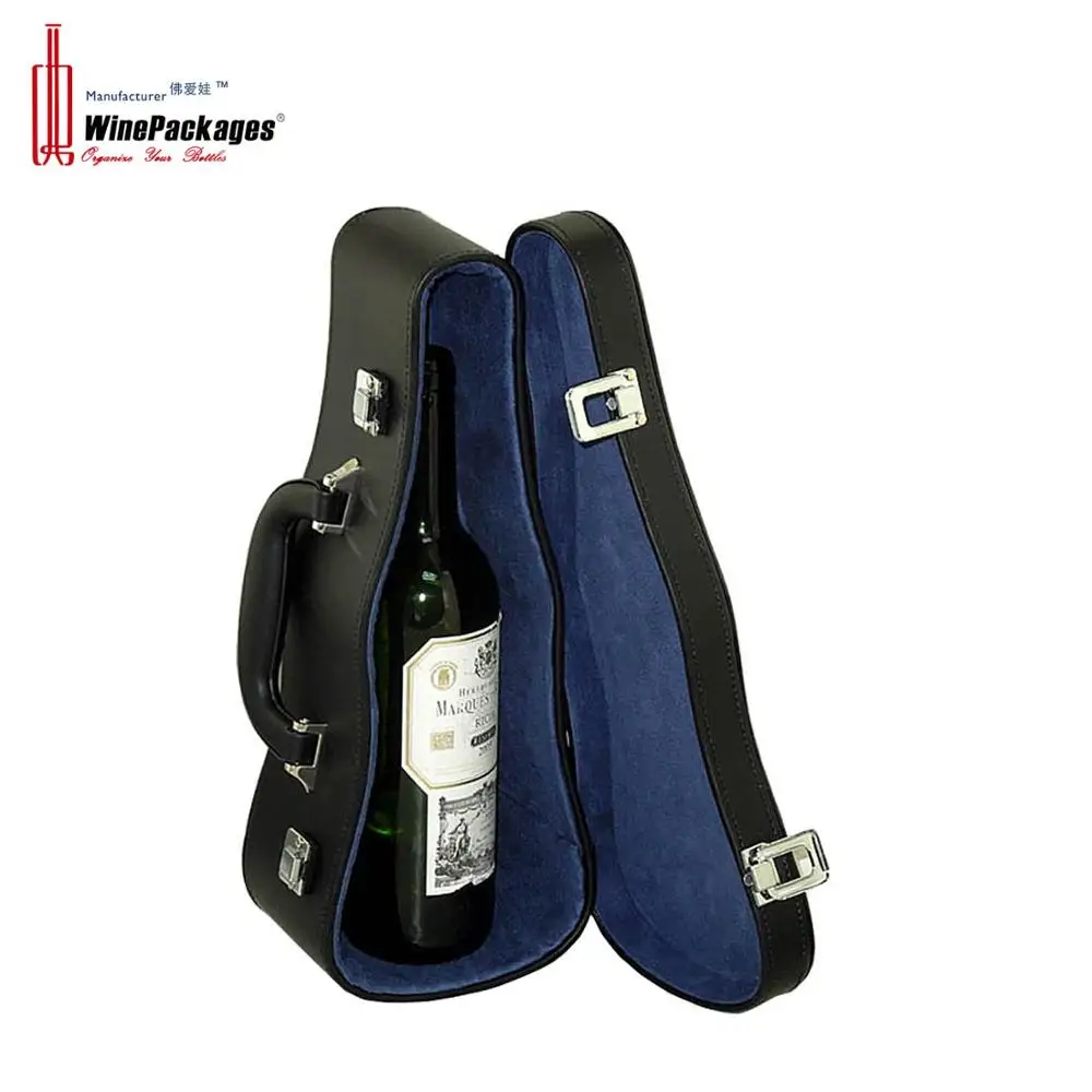 Creative violin shaped wine carrying case