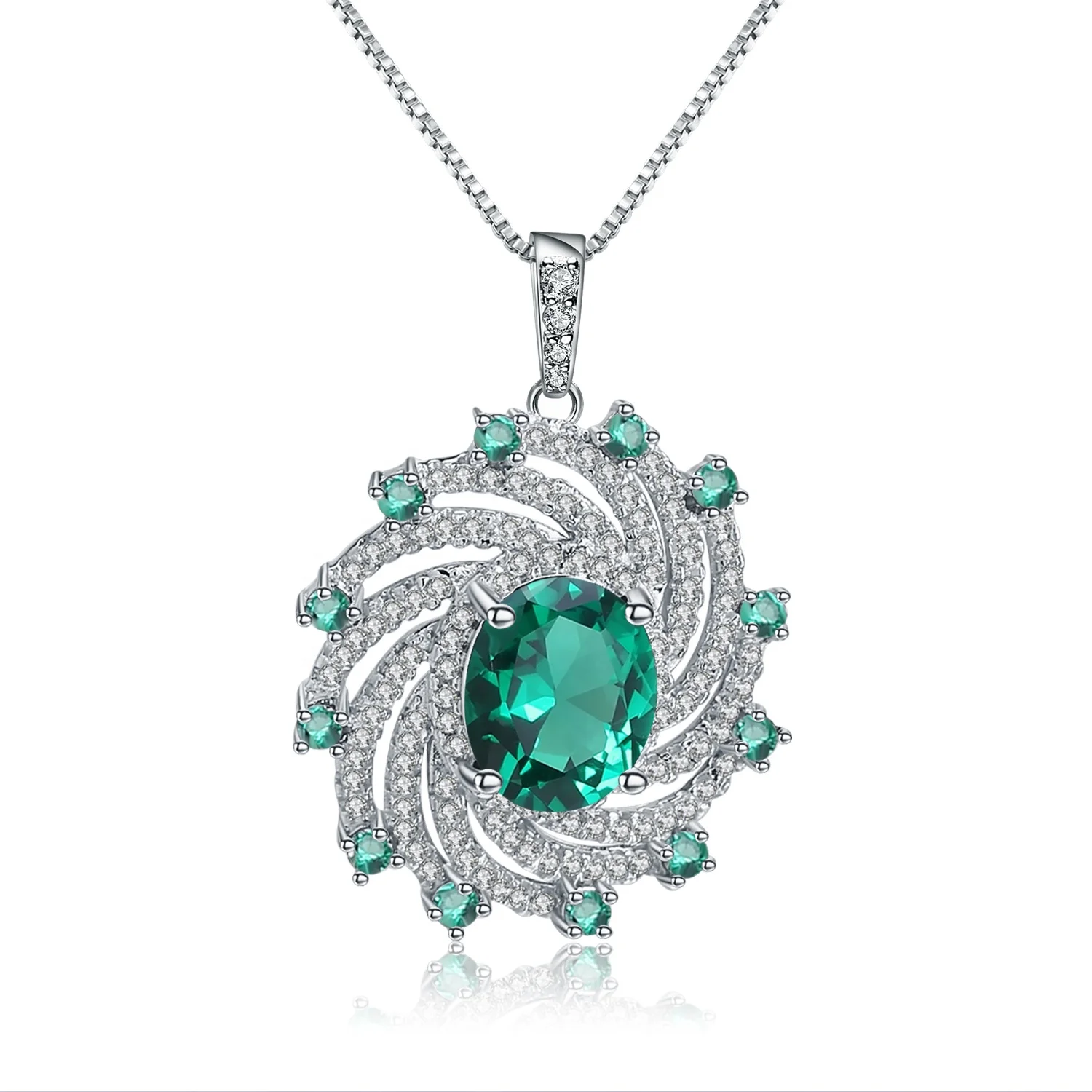 Abiding Hot Sale Women Wedding Jewelry Emerald Gemstone Pendant 925 Sterling Silver Necklace Pendant
Abiding Hot Sale Women Wedding Jewelry Emerald Gemstone Pendant 925 Sterling Silver Necklace Pendant