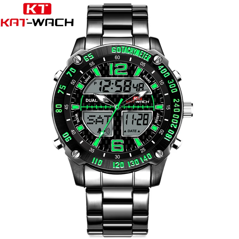 WJ-7623 New Popular Quartz With Digital Watches KAT-MACH Brand Waterproof Wristwatch High Quality Stainless Steel Band Men Watch, Mix
WJ-7623 New Popular Quartz With Digital Watches KAT-MACH Brand Waterproof Wristwatch High Quality Stainless Steel Band Men Watch, Mix