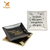 Wedding decorative custom ring trinket tray / gold ceramic jewelry dish in gift box