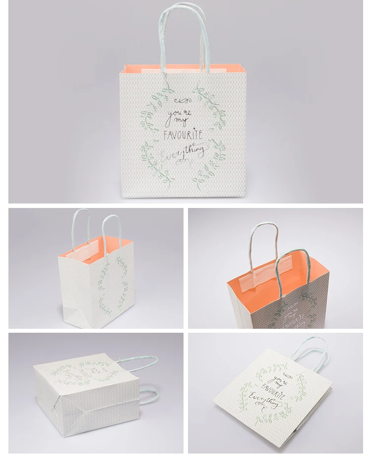 wholesale white high quality baby shower birthday party gift bag