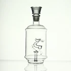 AIHPO07Unique Empty Fancy Odd Shaped 750ml Glass Wine Whiskey Glass Bottles for Liquor
