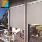 Aluminum wide blade sun shading zip track screen for buildings