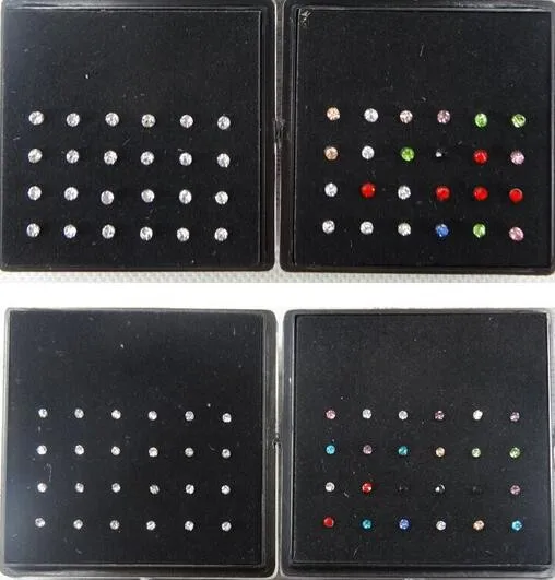24pcs/lot Crystal Rhinestone Nose Ring Bone Stud Stainless Steel Body Piercing Jewelry
24pcs/lot Crystal Rhinestone Nose Ring Bone Stud Stainless Steel Body Piercing Jewelry