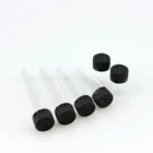 120mm Flower Packaging Black Small Glass Doob CRC Cap Vial Joint Blunt Pre-Rolled Glass Tube With Screw Top Lid