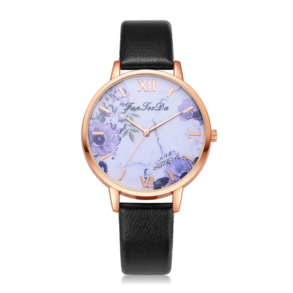 Women Watch Fashion Brand Rose Gold Dial Flowers Leather Strap Business Quartz Wristwatch Luxury Ladies Watch, As follows
Women Watch Fashion Brand Rose Gold Dial Flowers Leather Strap Business Quartz Wristwatch Luxury Ladies Watch, As follows