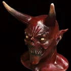 Realistic Horrible Latex Scary Demon Carnival Party Halloween Devil Mask