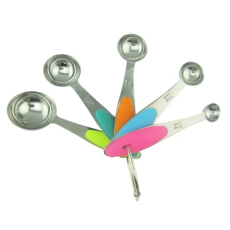 High Quality Rust resistant 5pcs Stainless Steel Measuring Spoons