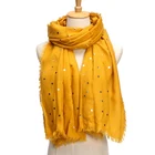 High quality 100% acrylic scarf hot selling fashion lady acrylic scarf wrinkle scarf fringes