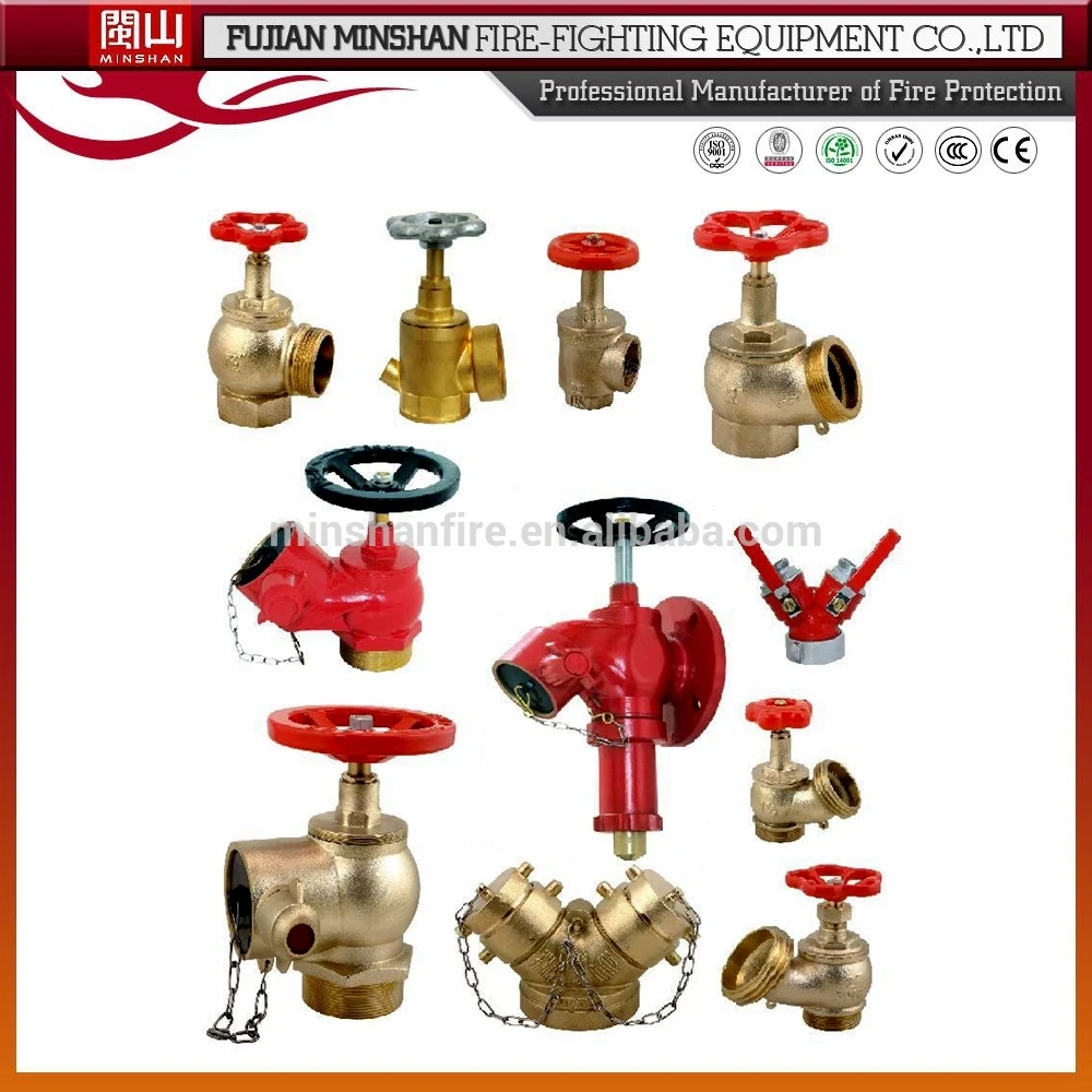 Fire-Fighting-Landing-Valve-Angle-Valve-Brass-Nozzle_