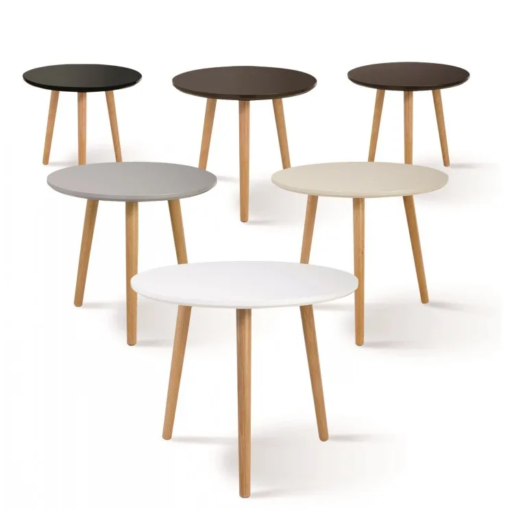 High gloss MDF three legs side table