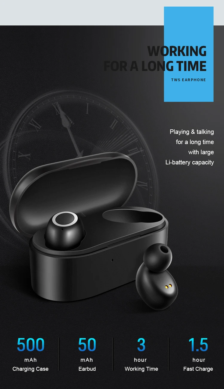 new arrival 3D Stereo Sound tws noise cancelling wireless bluetooths Touch Earbud headphones for iphone - ANKUX.COM