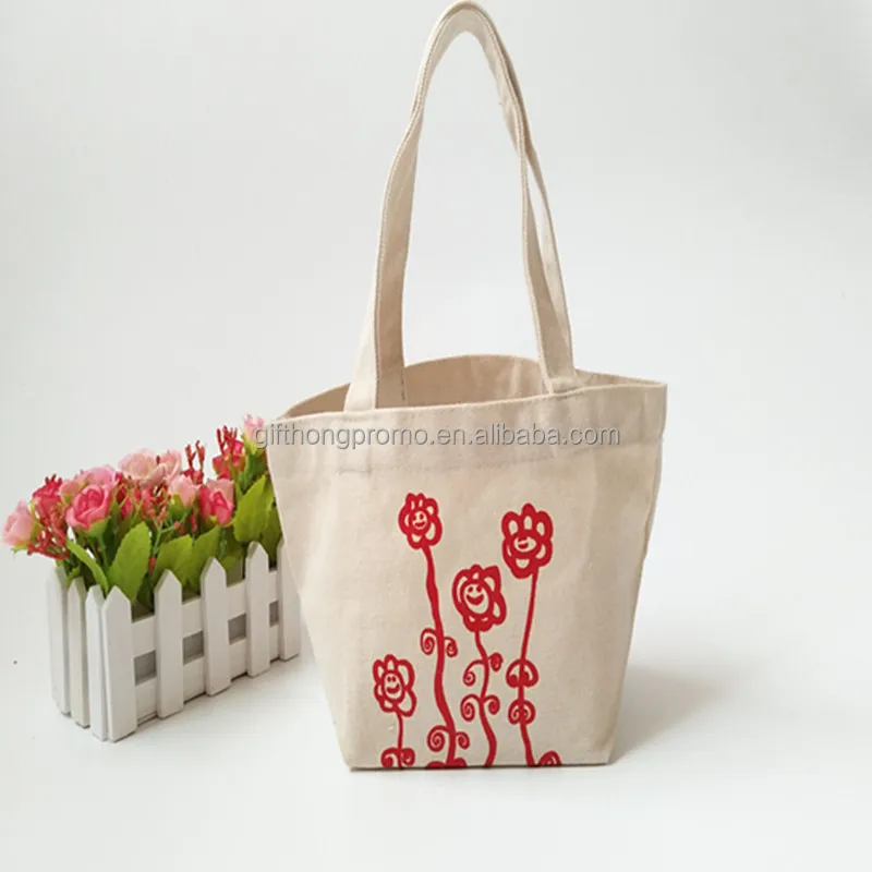 Promotional Logo Printed Custom Canvas Cotton Tote Bag