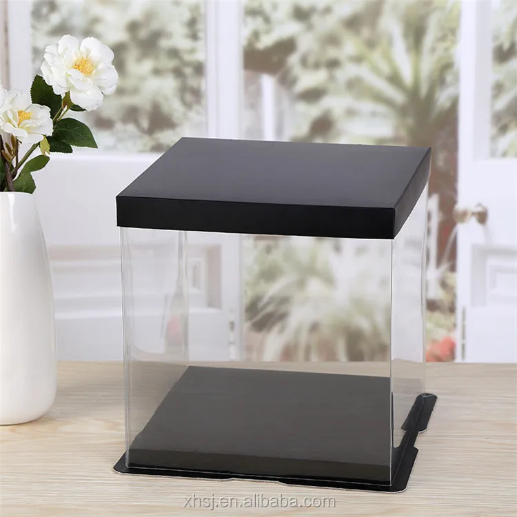 plastic gift cake box