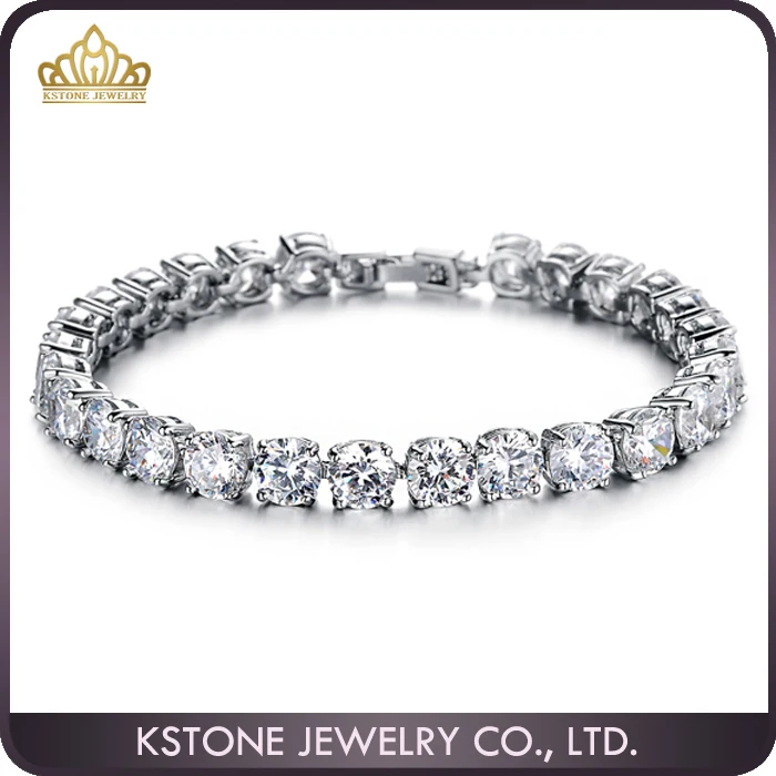 KSTONE Wholesale 2016 Women 6MM Round CZ Diamond Bridal India Wedding Tennis Bracelets, Can be customized
KSTONE Wholesale 2016 Women 6MM Round CZ Diamond Bridal India Wedding Tennis Bracelets, Can be customized