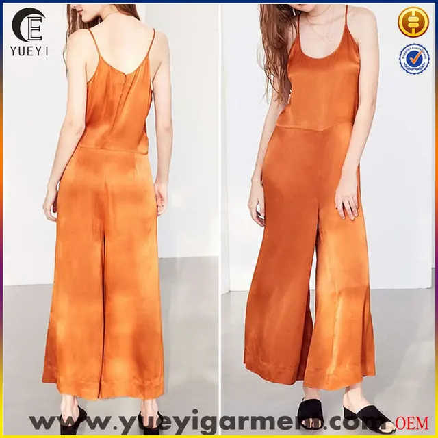 wholesale 100% silk cloth relaxed-fit jumpsuits women