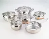 metal stainless steel cooking pans and pots , 12 pcs Cooware sets