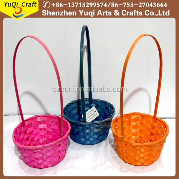 hot selling easter bamboo weaving basket for decoration