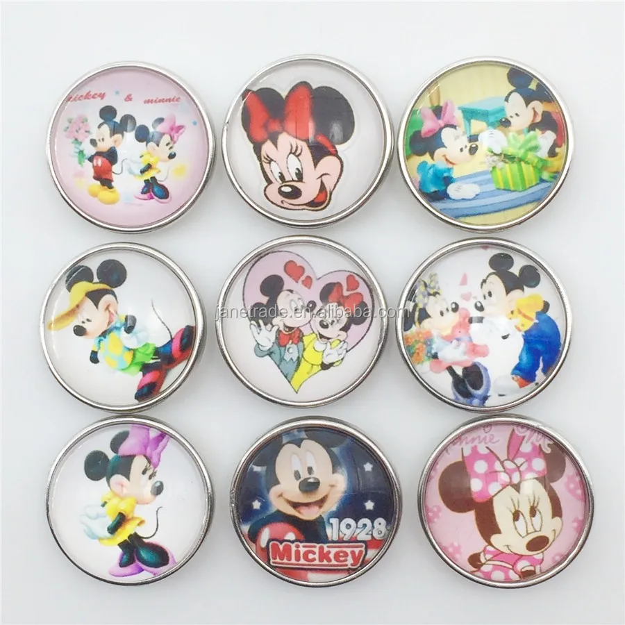 Alibaba Website animal mouse shape round glass snap button