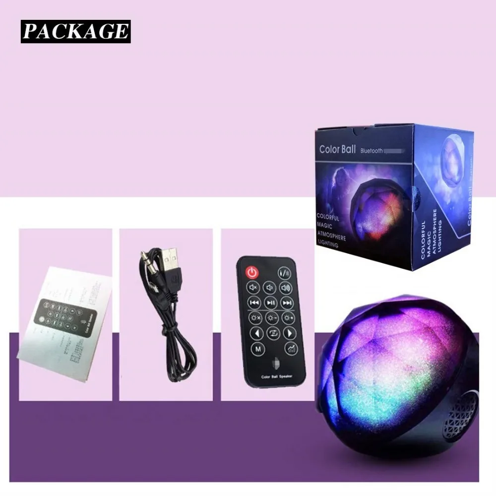 LED Color Changing Bluetooth audio Portable Wireless LED Ball Bluetooth player with Enhanced Bass and Remote for House Party DJ - ANKUX.COM