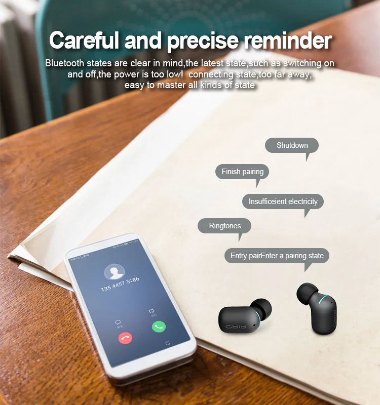 FIRO A2 Touch Control I7s 5.0+EDR TWS Headphone Earbuds Twins True Wireless Stereo Earphone - ANKUX.COM
