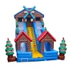 2019 Christmas tree inflatable house slide for holiday event