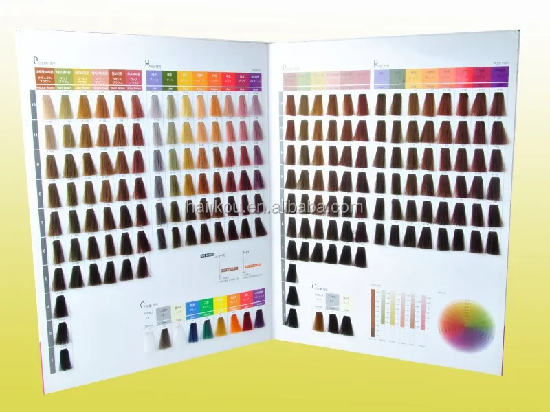 Fabricante oem profesional del salón de pelo del tinte color Chart/muestra de color libro