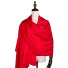 Wholesale top quality 100% cashmere stole solid blue shawl scarf