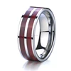 designer jewellery red wood wedding band tungsten carbide rings