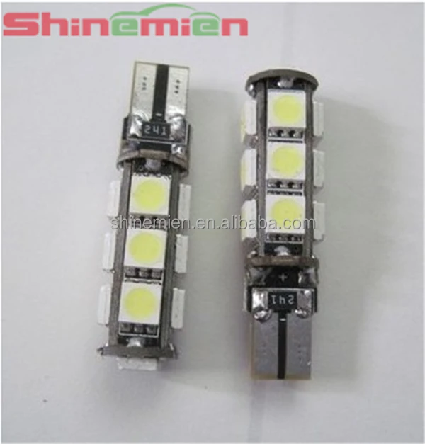 ERROR FREE T10 CANBUS W5W 194 168 5050 SMD 13 LED PURE WHITE LIGHT BULB LAMP