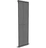 1800*472 mm Anthracite Oval Pipe Single Vertical Designer Radiator Panel for Room Heating
