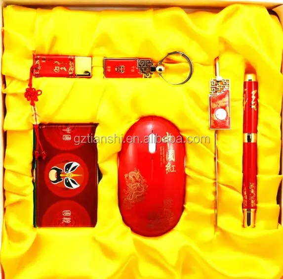 new year gift chinese red usb flash drive, pen, mouse,keychain