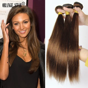 Brazilian Straight Virgin Hair Human Hair Light Brown Brazilian