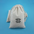 Wholesale Organic Cotton Muslin Drawstring Cosmetic Bag, Makeup Bag