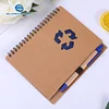 2019 new design cheap customized paper printed school exercise composition kraft paper spiral notebook for students