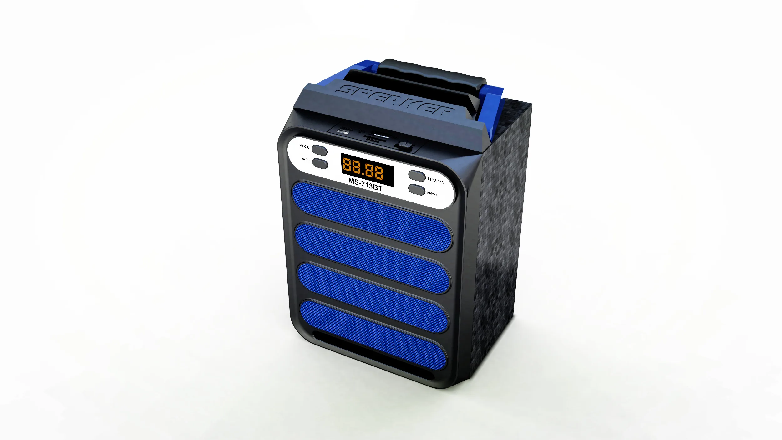 4inch mini portable mobile speaker stereo with usb/tf new Handle of Phone slot MS-713BT outdoor with fm radio - ANKUX.COM