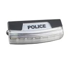 backside clip fixing red blue flashing together police strobe led safety lamp shoulder warning light for USB charging cable
