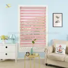Pink color zebra roller blinds office window curtain for girls