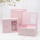 Deep Square Cardboard Small Candy Treat Wedding Bachelorette Bridal Shower Birthday Party Gift Box with Lid