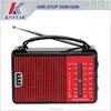 Portable multiband radio receiver MP3 player with powerful speaker sound