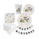 Theme Table Tableware Paper Western Construction Party Decorations Birthday Set