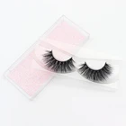 100% 5D Mink Handmade Natural Fluffy Long Eyelashes Human Hair Acrylic Box Luxury Eyelash Bulk Wholesale